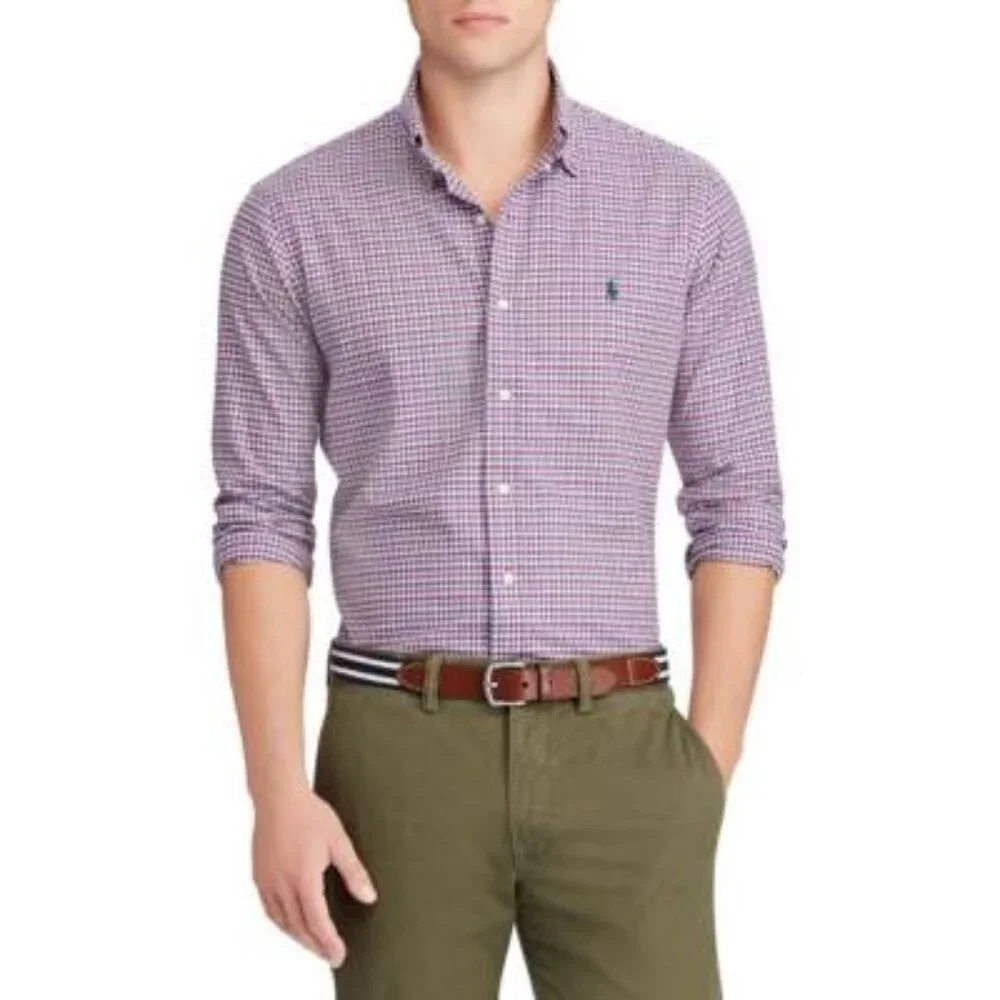 NWT Polo Ralph Lauren Men's Classic-Fit Plaid Twill Shirt Small